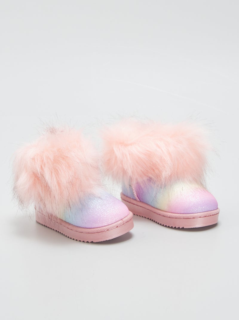 Botas forradas com brilhantes BEGE - Kiabi