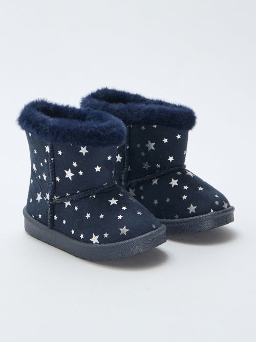 Botas forradas com estampado de estrelas - Kiabi