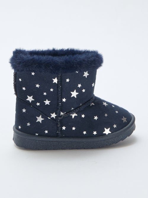 Botas forradas com estampado de estrelas - Kiabi