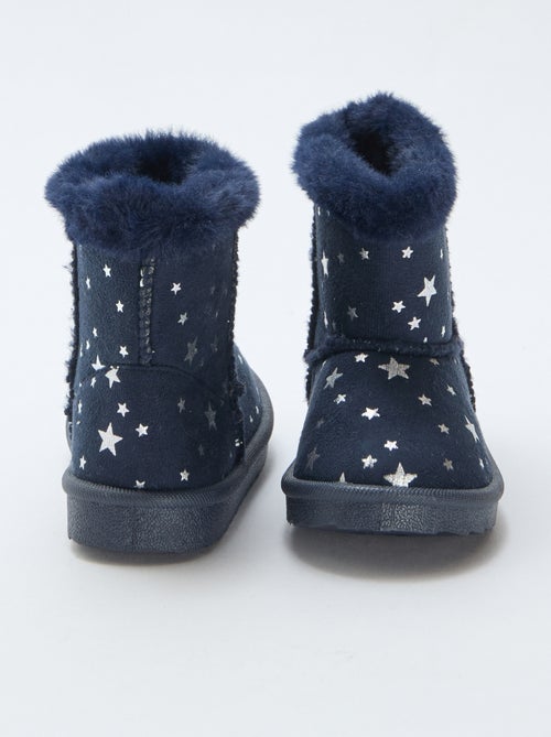 Botas forradas com estampado de estrelas - Kiabi