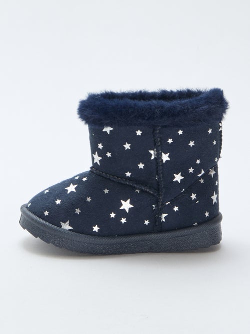 Botas forradas com estampado de estrelas - Kiabi