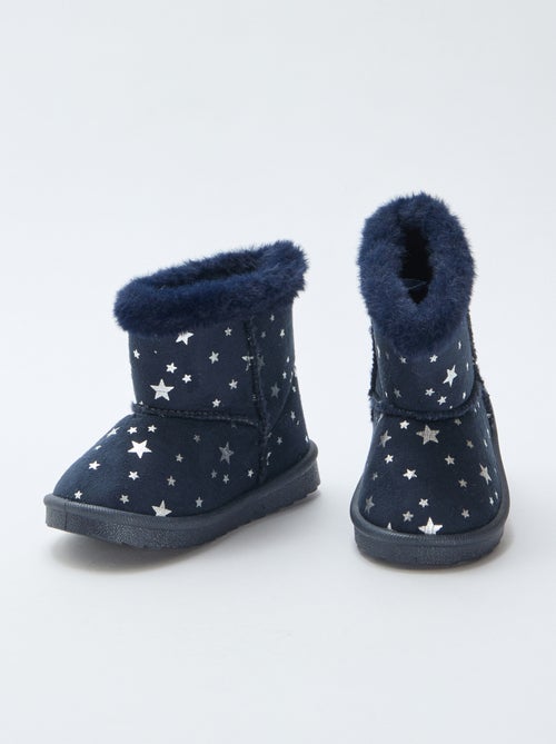 Botas forradas com estampado de estrelas - Kiabi