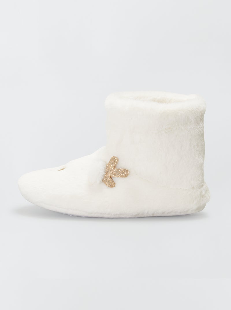 Botas forradas estilo animal BEGE - Kiabi