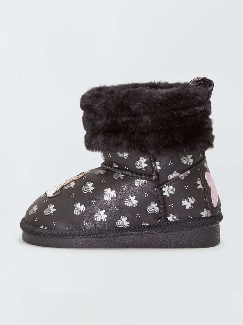Botas forradas 'Minnie Mouse' Preto - Kiabi
