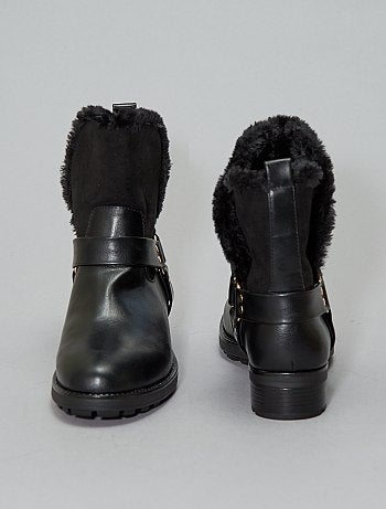 Botas forradas tipo cavaleiro - Kiabi