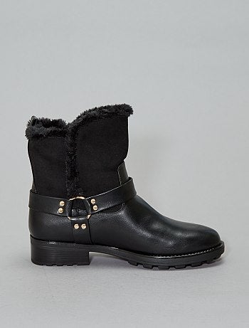 Botas forradas tipo cavaleiro - Kiabi