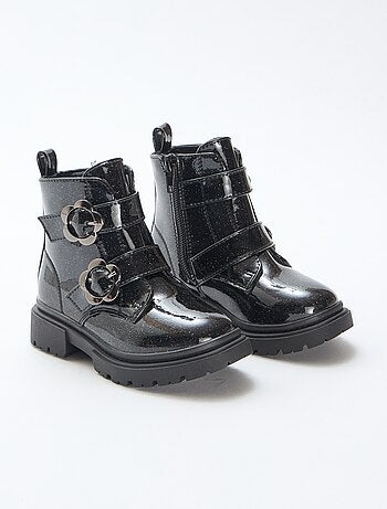 Botas lisas com glitter