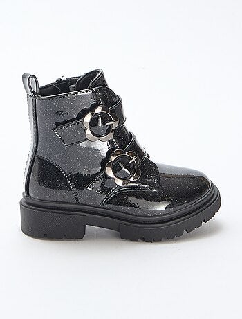 Botas lisas com glitter