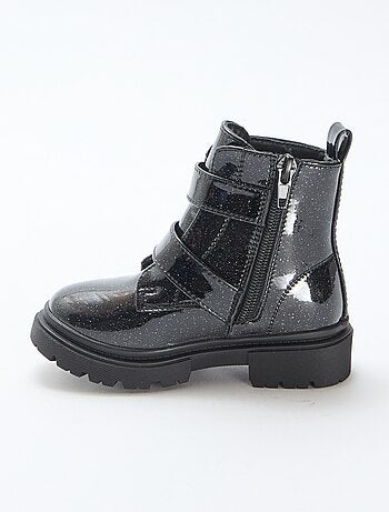 Botas lisas com glitter