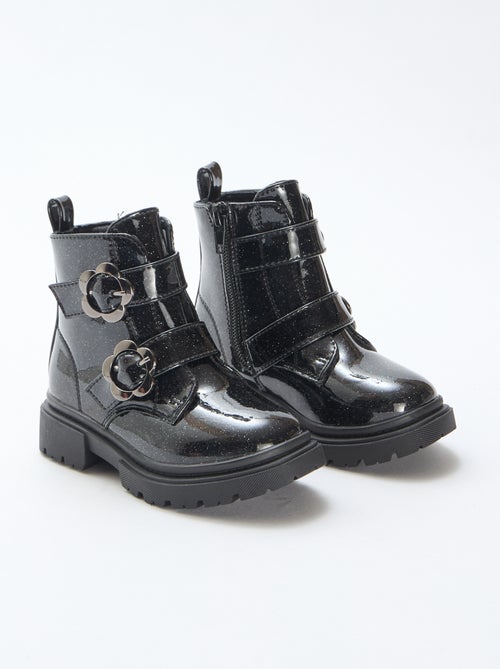 Botas lisas com glitter - Kiabi