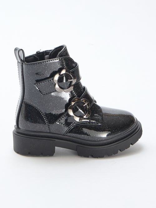 Botas lisas com glitter - Kiabi