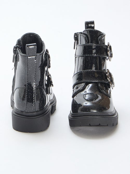 Botas lisas com glitter - Kiabi