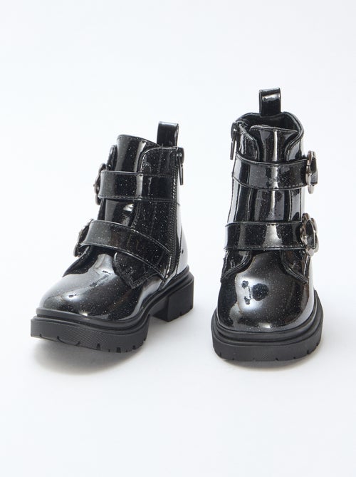 Botas lisas com glitter - Kiabi