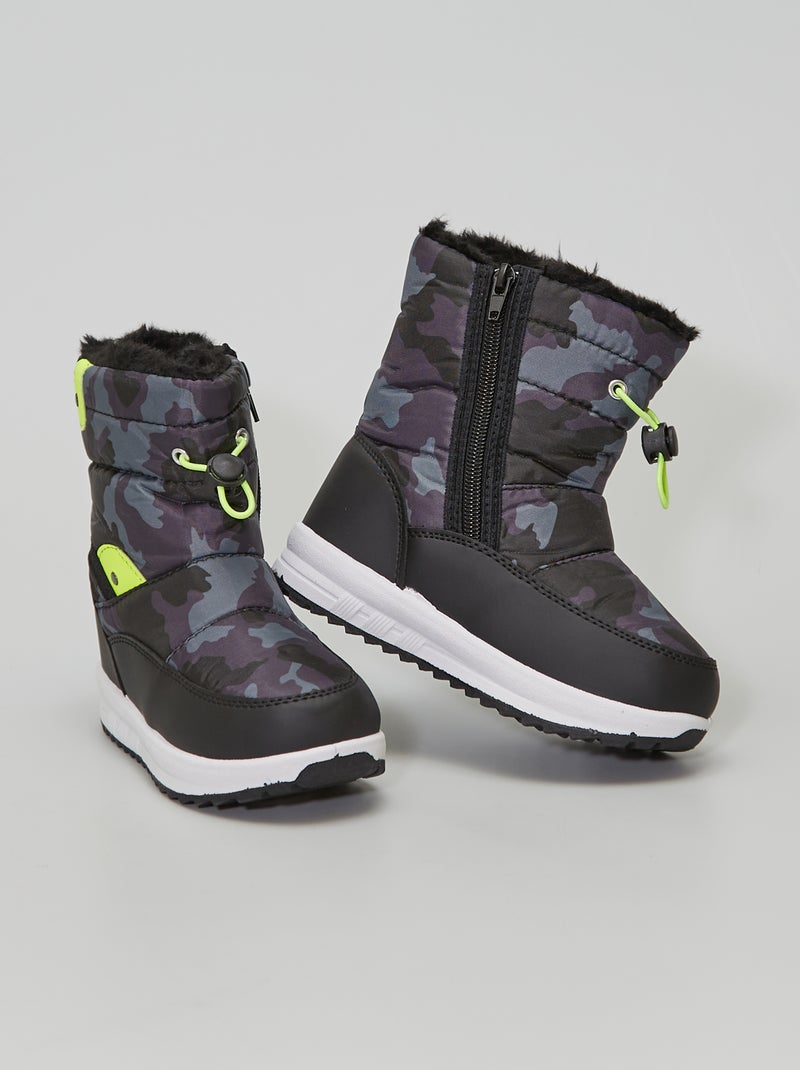 Botas para a neve forradas VERDE - Kiabi