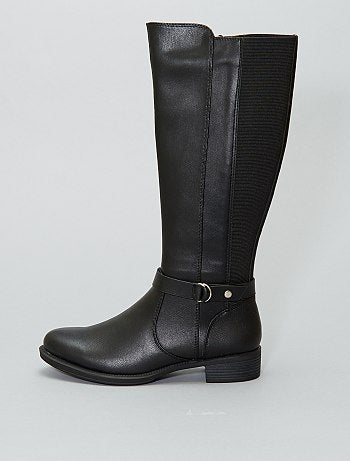 Botas rasas em pele sintética - Kiabi