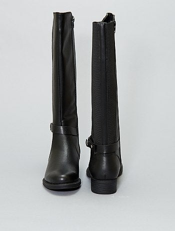 Botas rasas em pele sintética - Kiabi