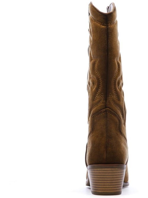 Botas Santiags Camel de Cano Alto para Mulher Xti 144308 - Kiabi Botas Santiags Camel de Cano Alto para Mulher Xti 144308 - Kiabi