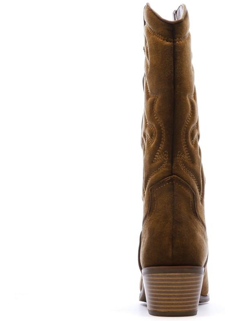 Botas Santiags Camel de Cano Alto para Mulher Xti 144308 Castanho-capuccino - Kiabi