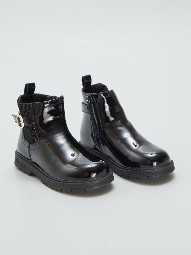 Botas subidas tipo Chelsea PRETO - Kiabi