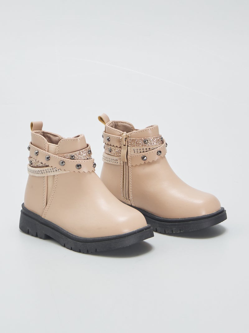 Botas tipo Chelsea BEGE - Kiabi