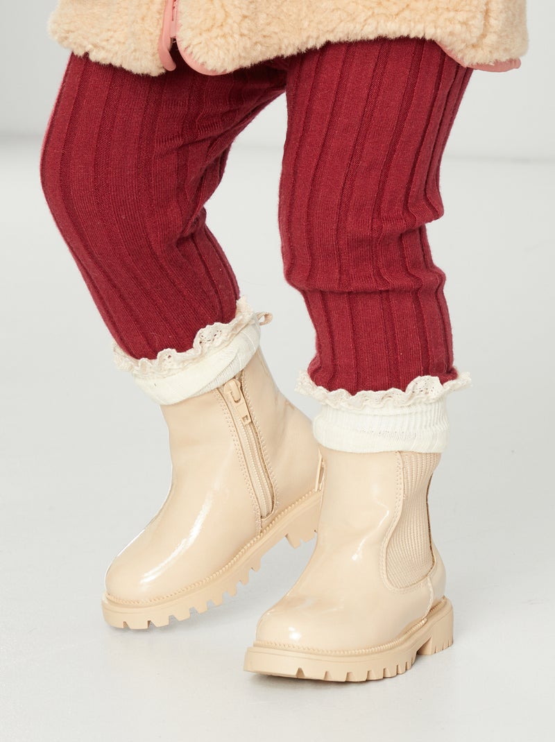 Botas tipo chelsea BEGE - Kiabi
