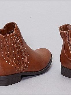 Botas tipo 'Chelsea' com tachas - Kiabi