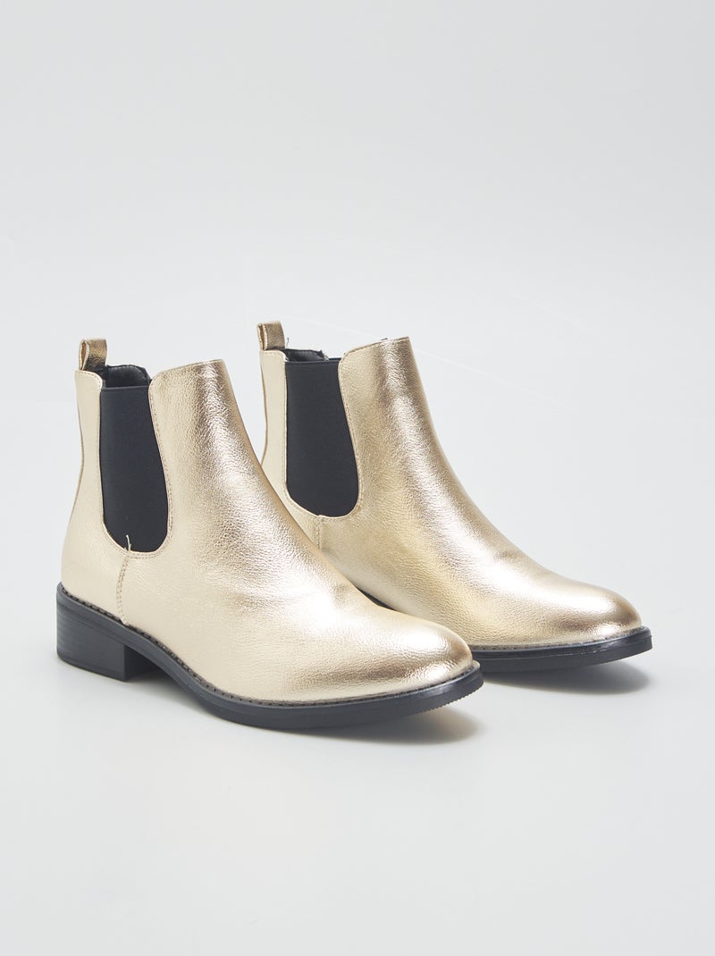 Botas tipo Chelsea Dourado - Kiabi