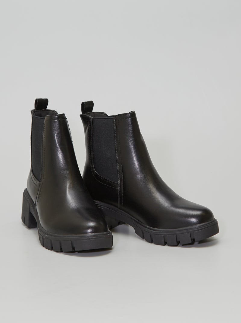 Botas tipo 'Chelsea' Preto - Kiabi