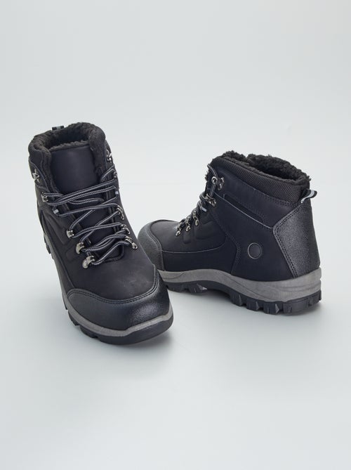 Botas tipo montanha em pele sintética - Kiabi