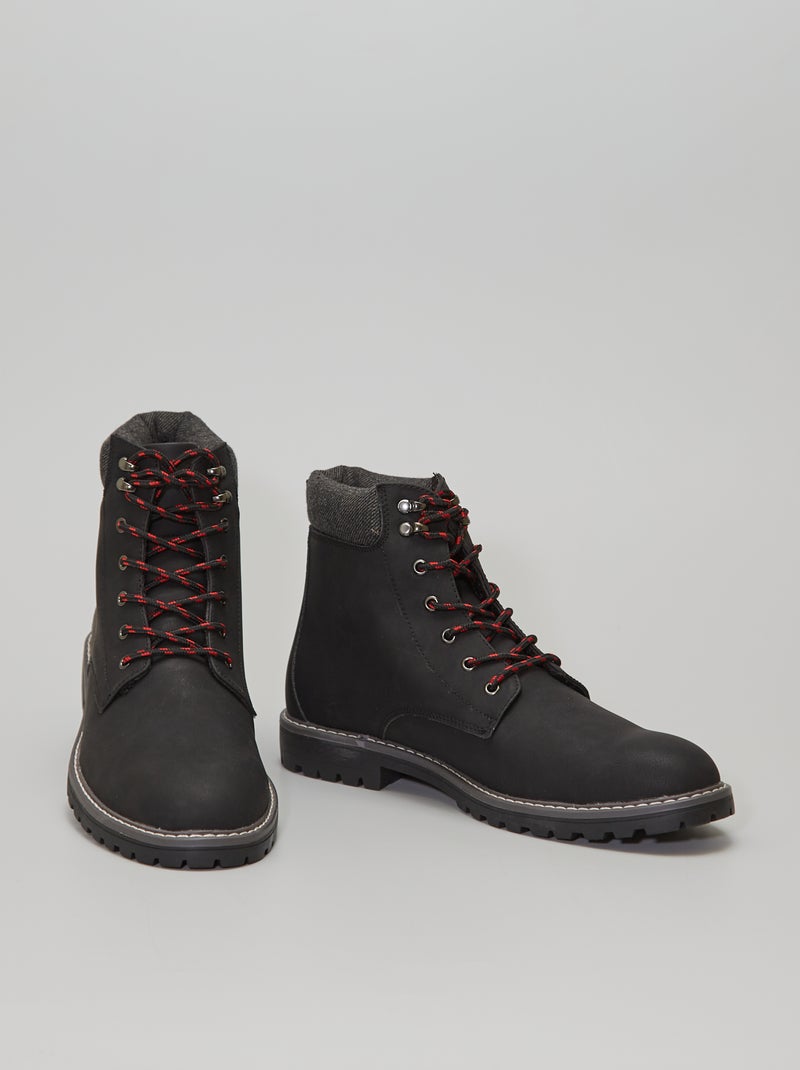 Botas tipo montanha Preto - Kiabi
