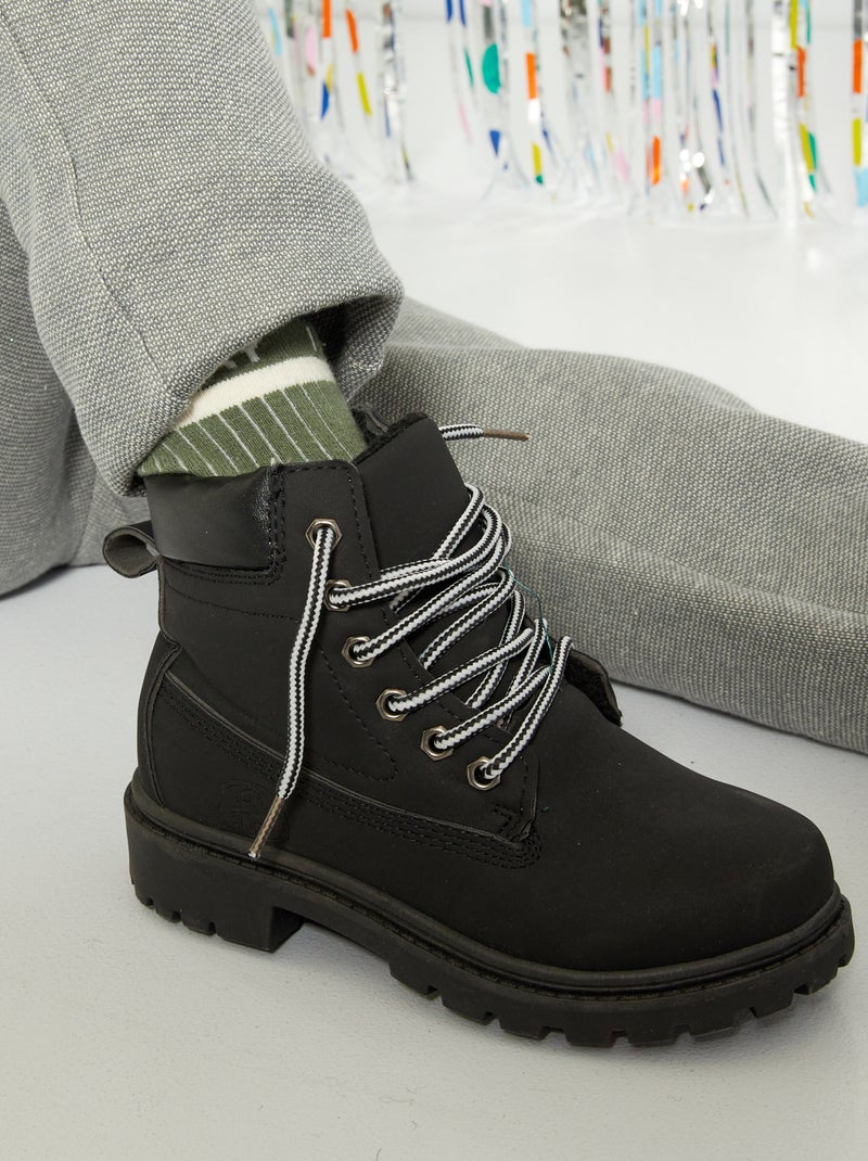 Botas tipo montanha Preto - Kiabi