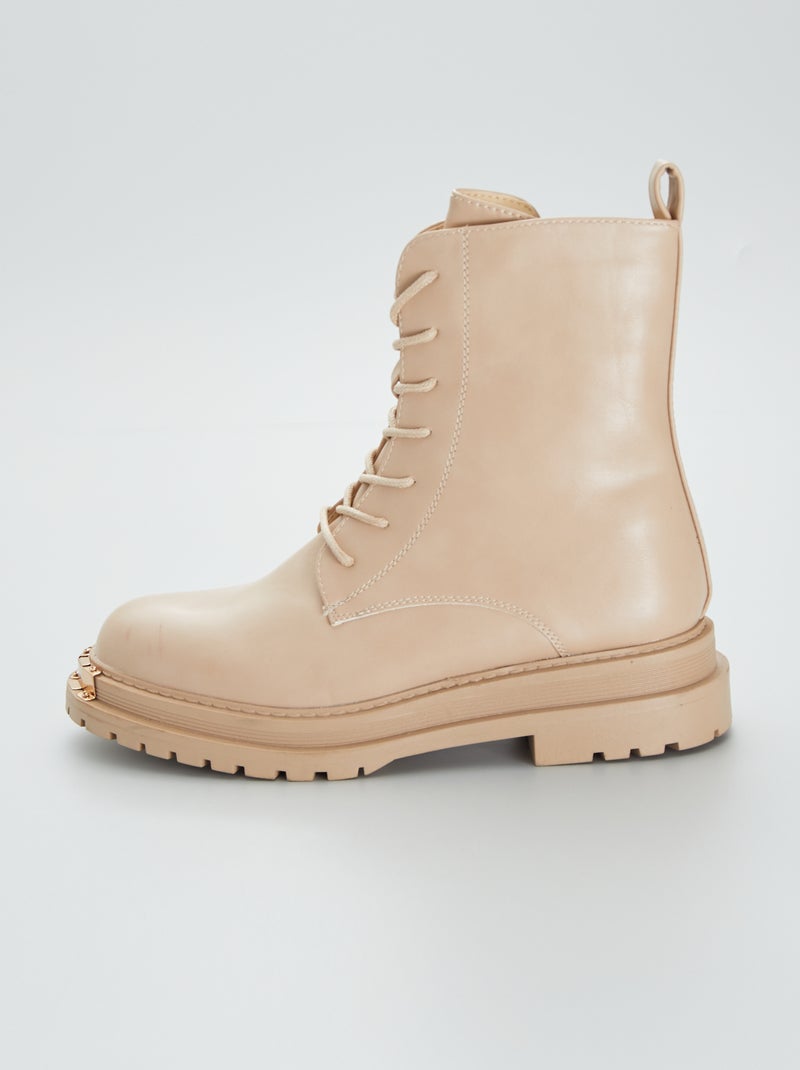 Botas tipo rangers BEGE - Kiabi