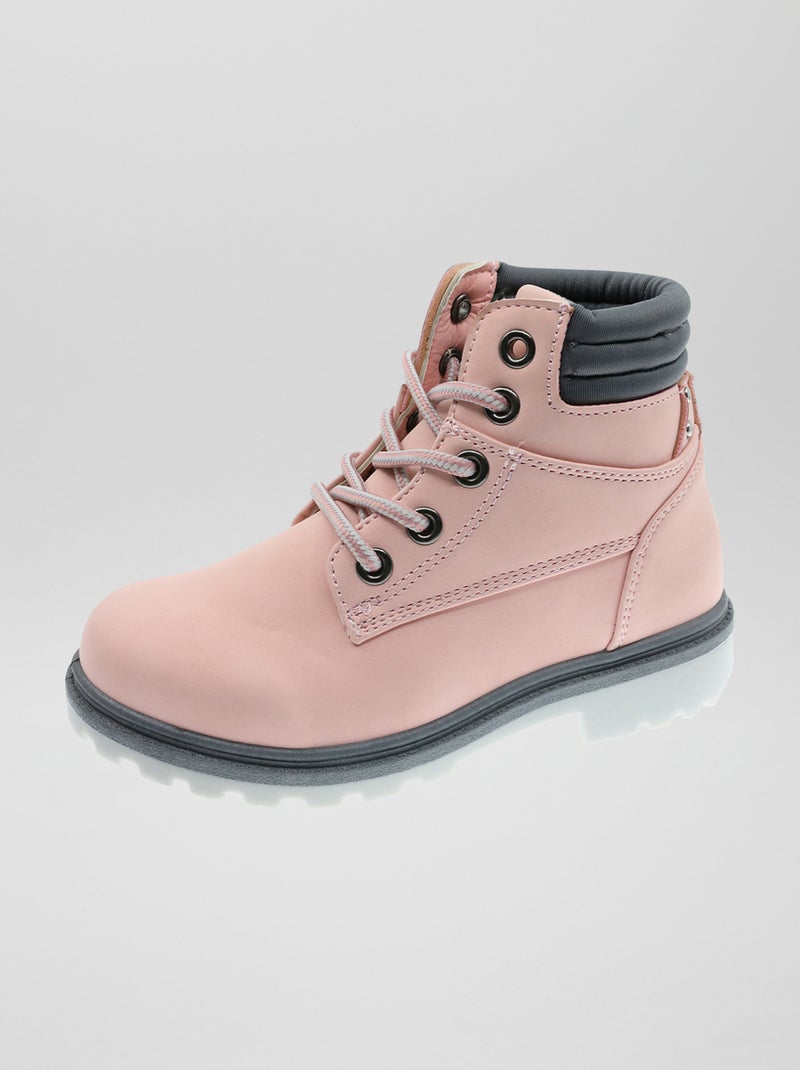 Botas tipo rangers ROSA - Kiabi