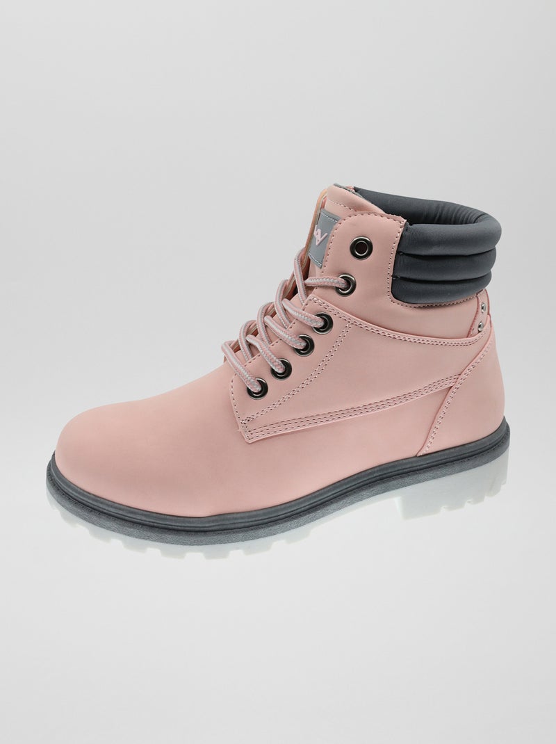 Botas tipo rangers ROSA - Kiabi