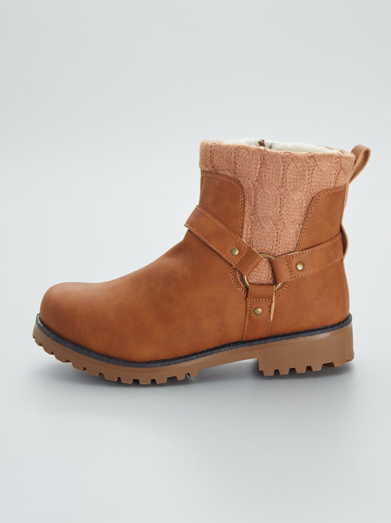 Botas tipo western Castanho - Kiabi