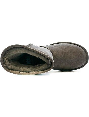 Botas xti cinzentas de mulher forradas