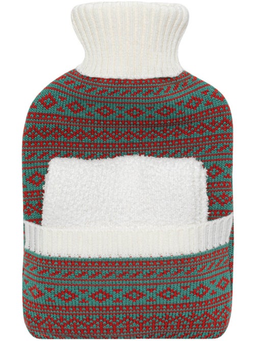 Botija de água quente com cachecol e capa de malha - Kiabi