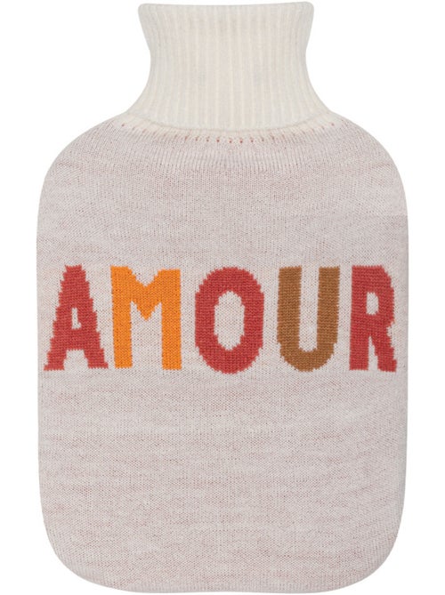 Botija de água quente com capa de malha Amor - Kiabi