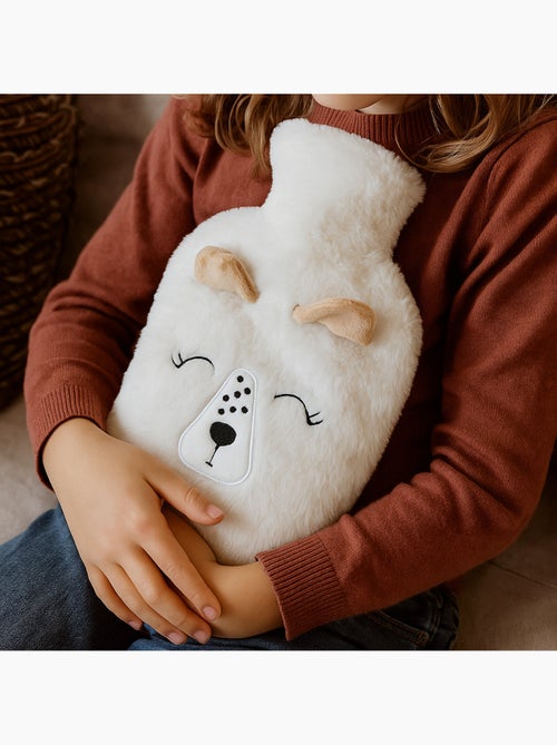 Botija de água quente com capa macia motivo corça - Kiabi