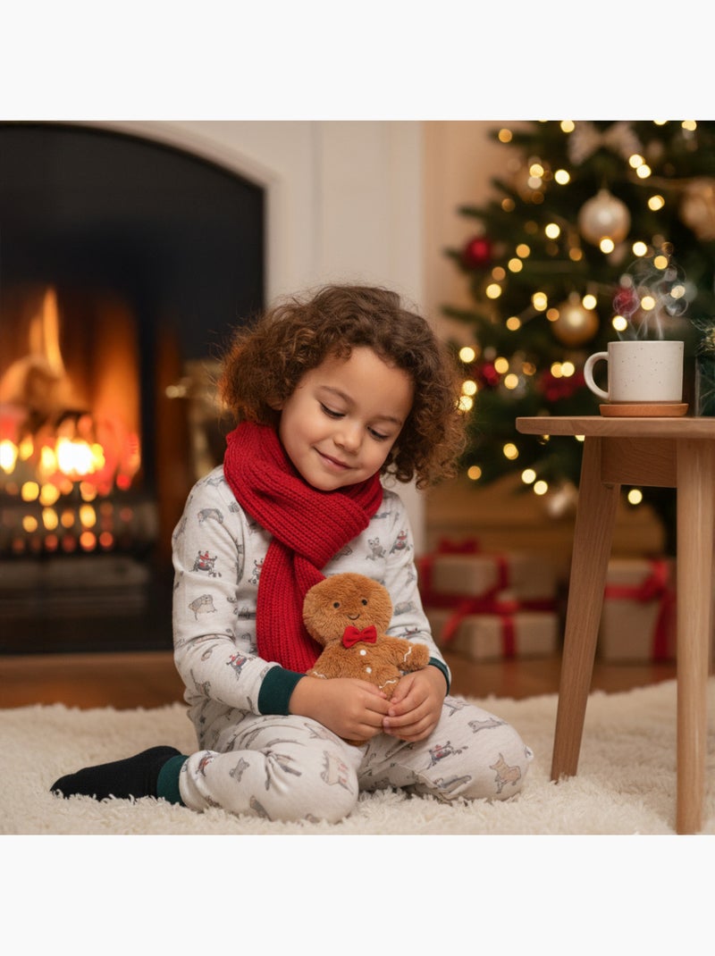Botija térmica de peluche 2 em 1 em forma de boneco de gengibre Castanho - Kiabi