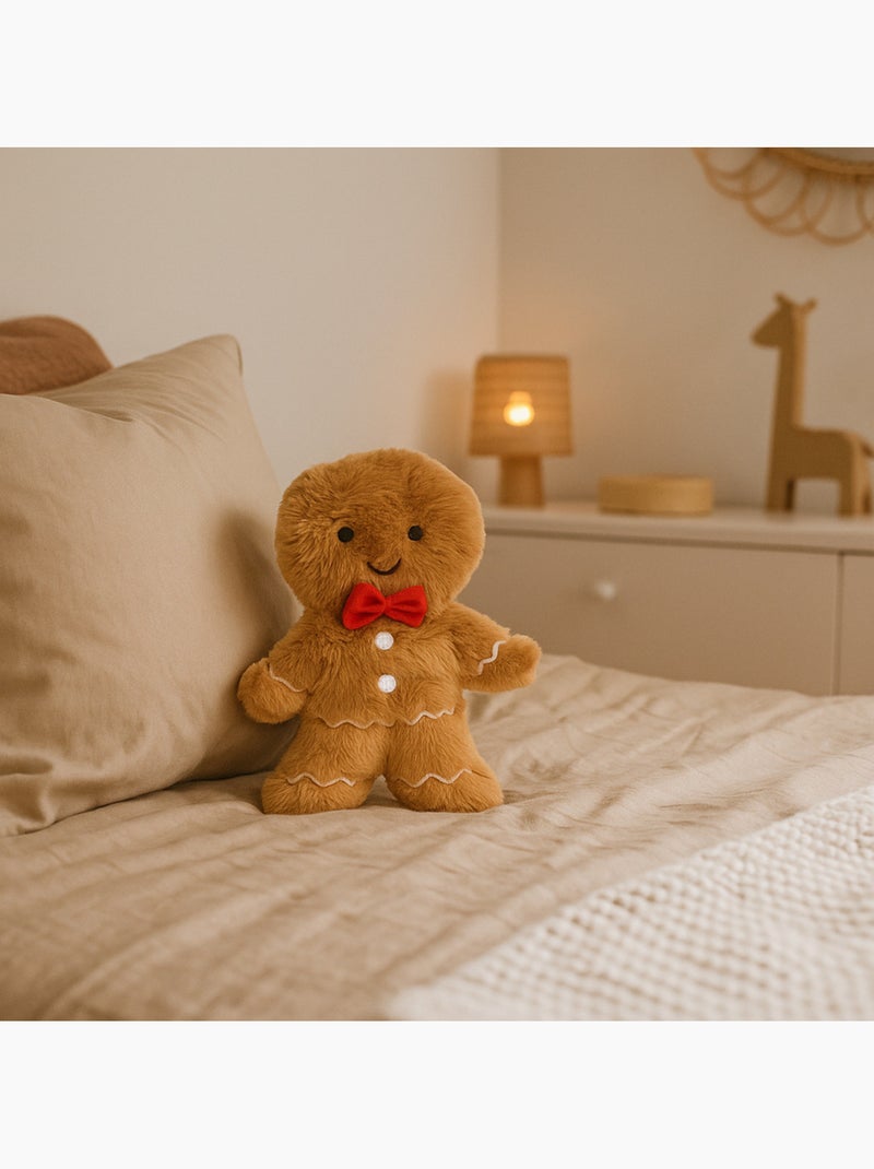 Botija térmica de peluche 2 em 1 em forma de boneco de gengibre Castanho - Kiabi