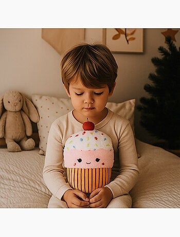 Botija térmica de peluche 2 em 1 em forma de cupcake