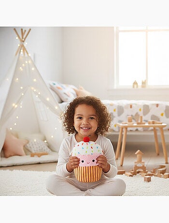 Botija térmica de peluche 2 em 1 em forma de cupcake