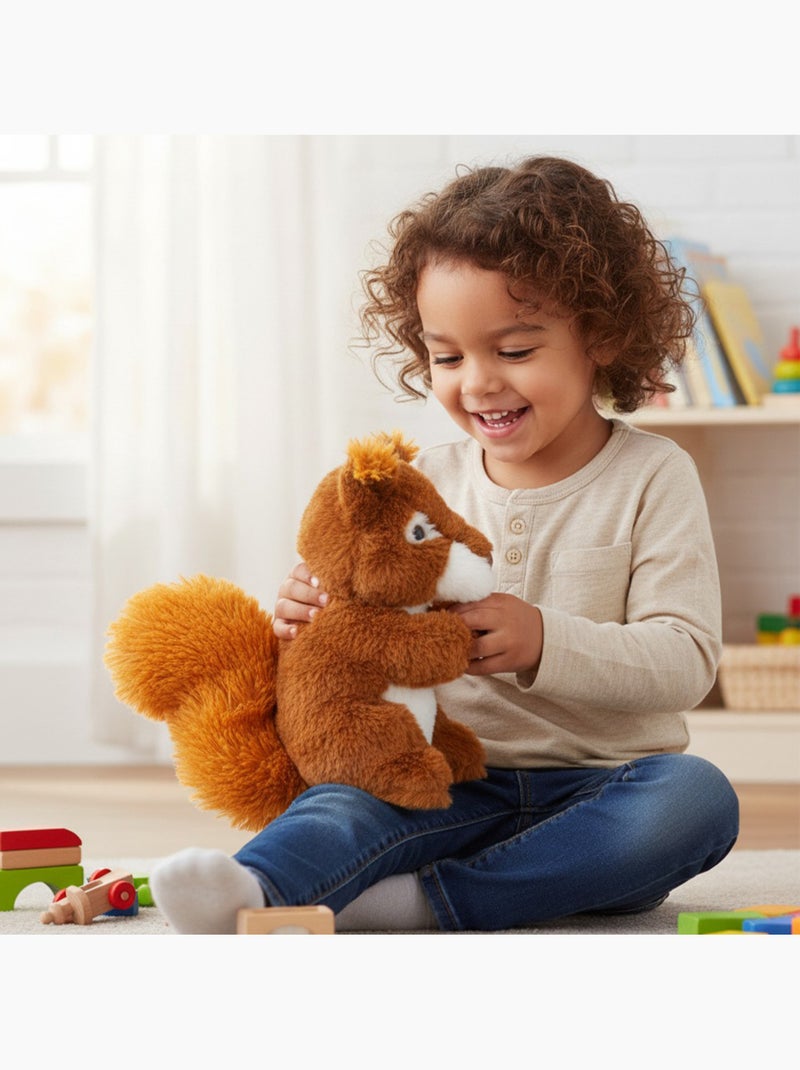 Botija térmica de peluche 2 em 1 em forma de esquilo Castanho - Kiabi