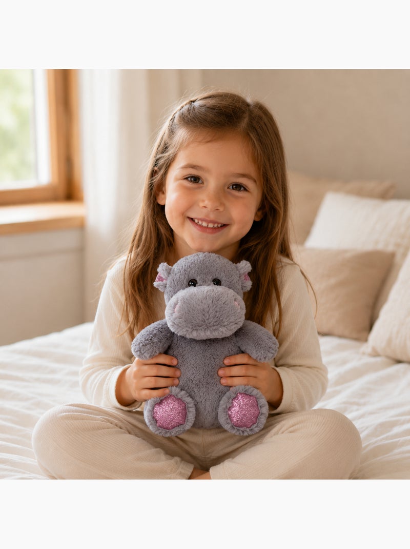 Botija térmica de peluche 2 em 1 em forma de hipopótamo Cinza - Kiabi