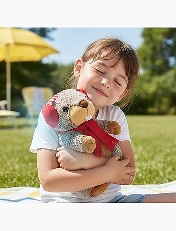Botija térmica de peluche 2 em 1 em forma de marmota
