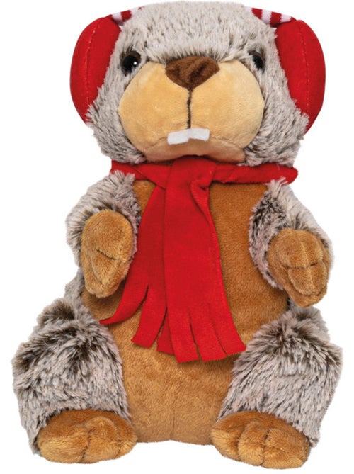 Botija térmica de peluche 2 em 1 em forma de marmota - Kiabi