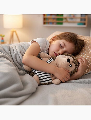 Botija térmica de peluche 2 em 1 em forma de ouriço