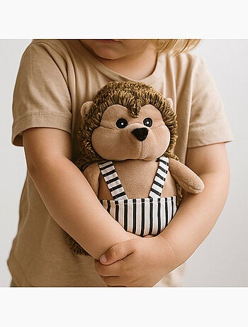 Botija térmica de peluche 2 em 1 em forma de ouriço