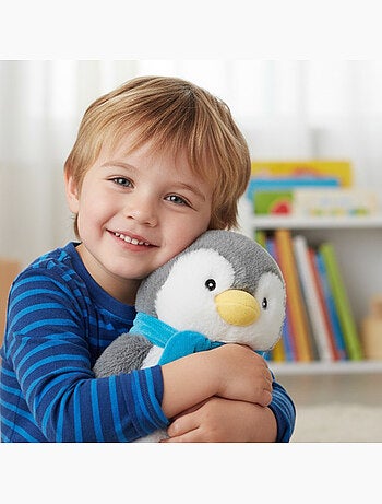 Botija térmica de peluche 2 em 1 em forma de pinguim